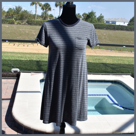 Pretty Grey & Black Dress Size S - Picture 3 of 10